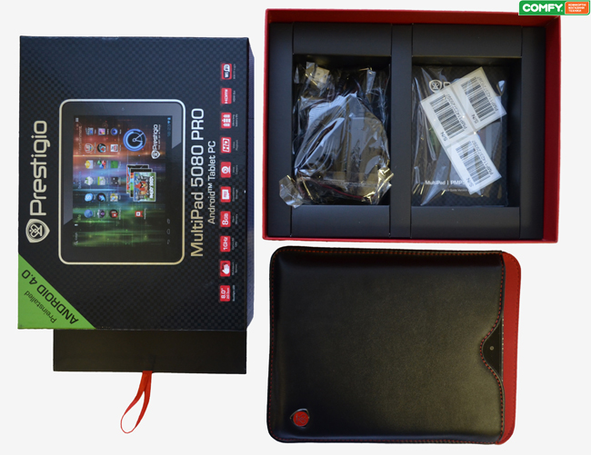 Обзор планшета Prestigio MultiPad 5080C: комплект поставки Комплект поставки