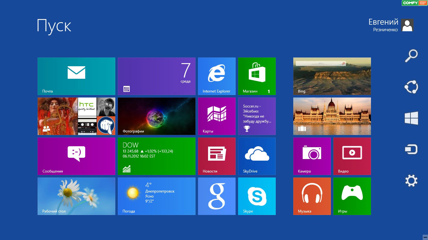 Windows 8 обзор: неактивные углы Windows 8 обзор, неактивные углы