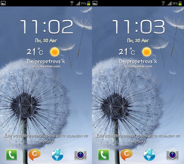 Обзор Galaxy S III: особенности разблокировки смартфона Galaxy S III; установка на глваном экране часов, погоды и новостей особенности разблокировки смартфона Galaxy S III