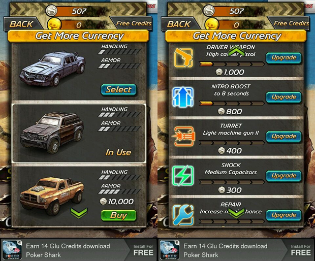 Обзор игры Mutant Roadkill: улучшение и прокачка своей машины улучшение машины